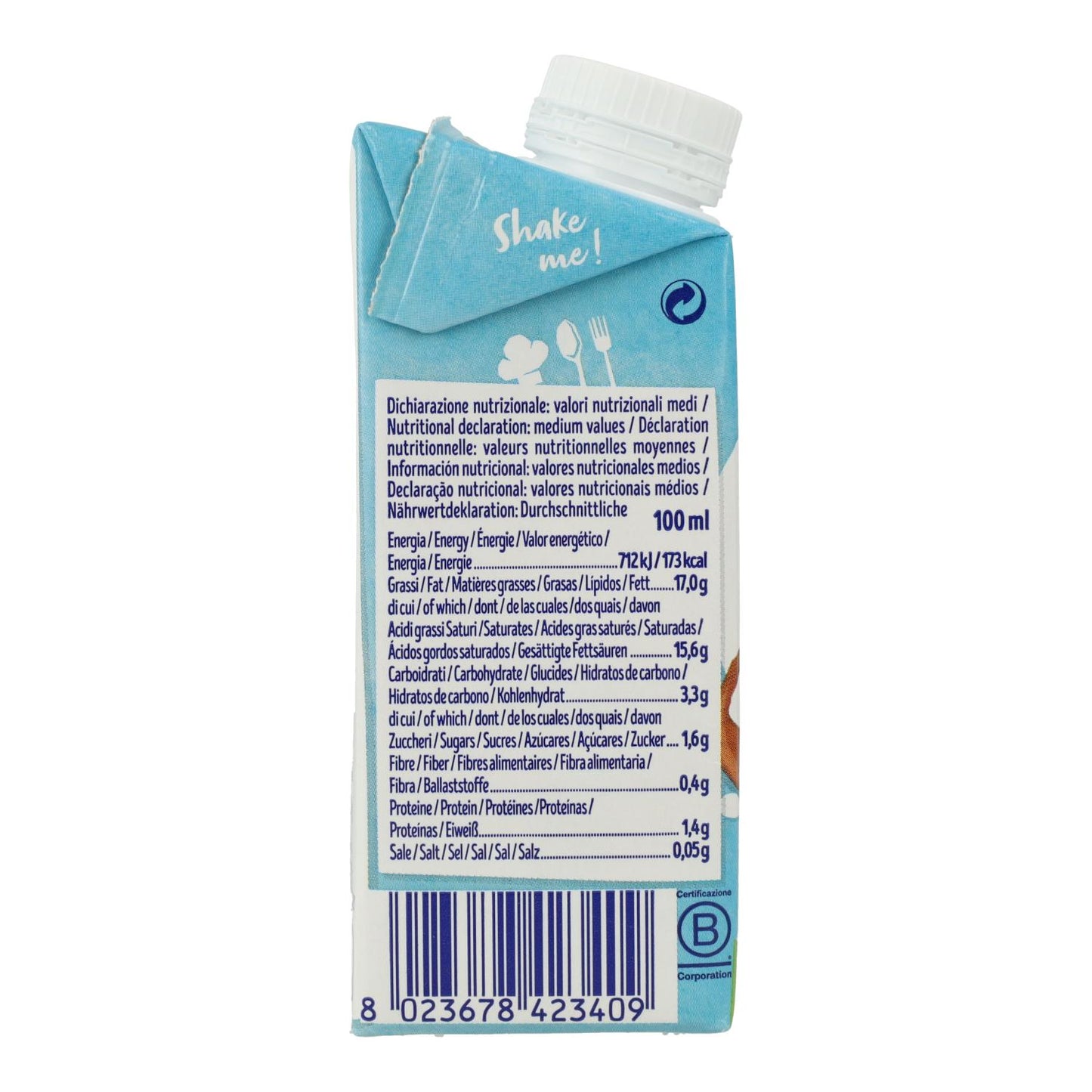 Plantaardige kokosroom om mee te koken Isola Bio, 200 ml