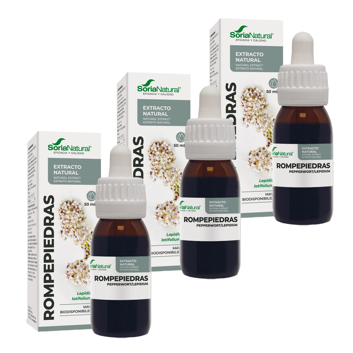 3er-Pack Soria Natural Steinebrecher-Extrakt, 50 ml