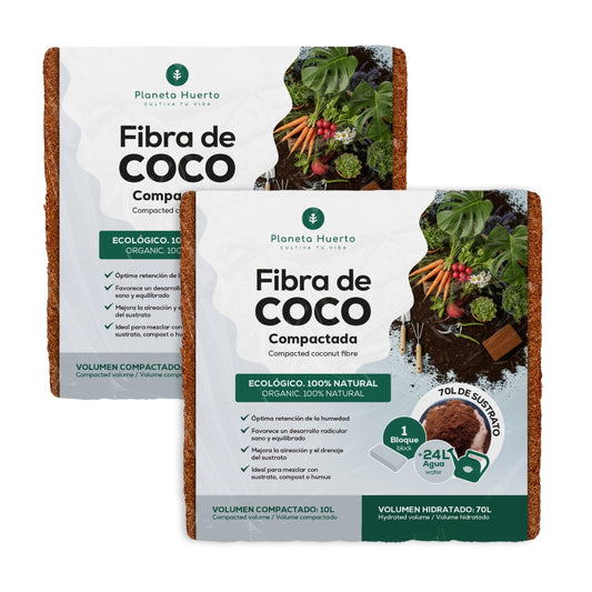 Confezione 2xSubstrato di fibra di cocco Garden Planet 70 litri