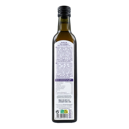 Pakket 2x koudgeperste lijnzaadolie ECO Planeta Huerto 500 ml
