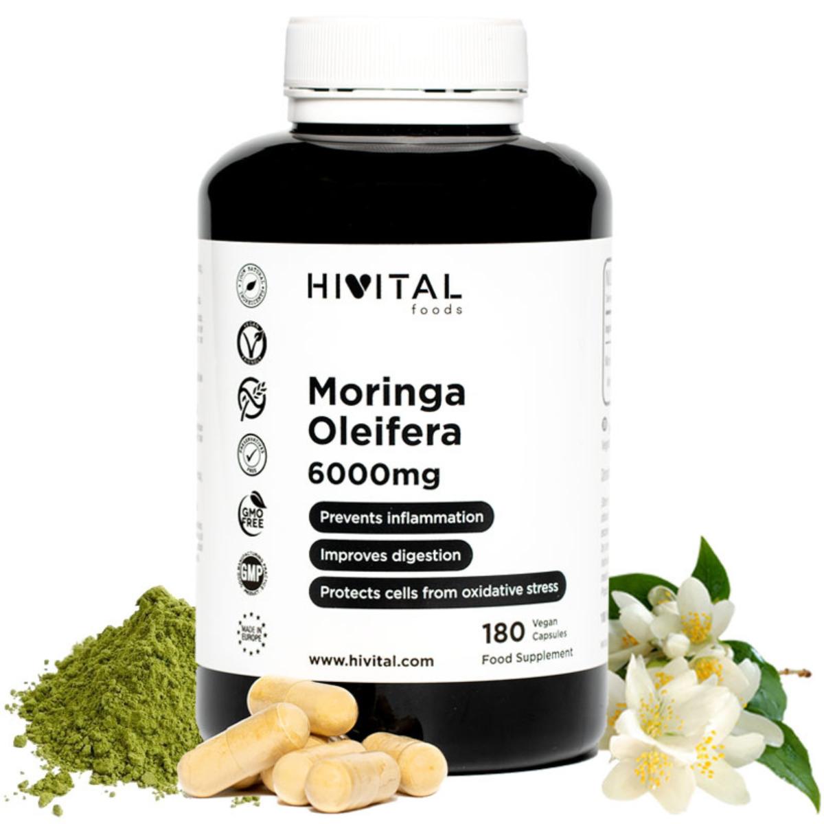 Moringa oleifera 6000 mg 180 veganska kapslar Hivital