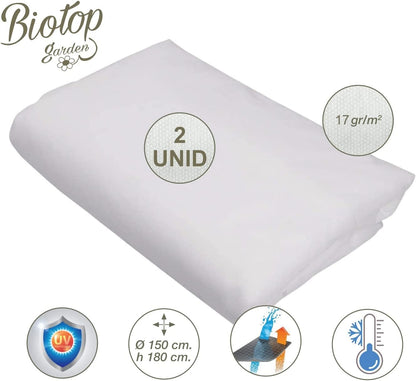 Beschermende vorstkap met koord 17 g/m2 Biotop 2 stuks