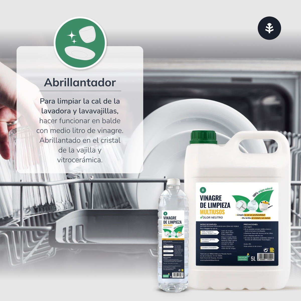 Witte schoonmaakazijn 1L Planeta Huerto