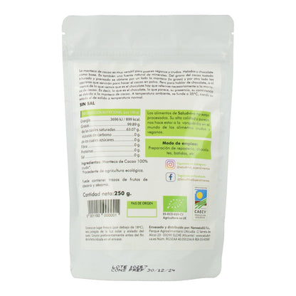 Cacaoboter op ECO-wafeltjes 250 g, Salud Viva