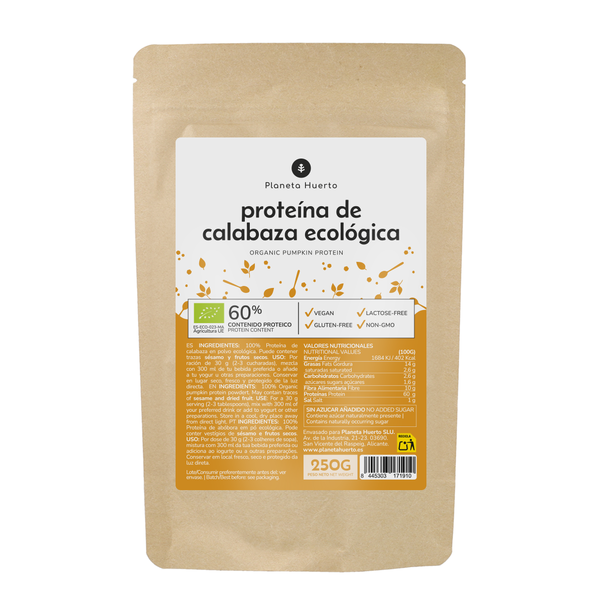 Pumpaprotein Planeta Huerto 250 g