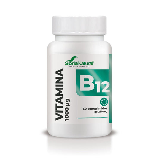 Vitamin B12 med fördröjd frisättning, Soria Natural, 60 tabletter