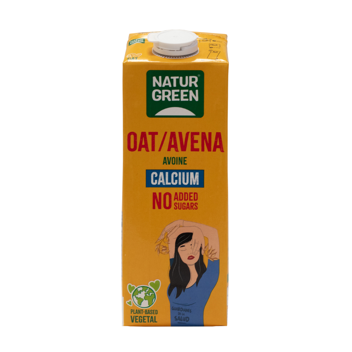 Plantaardige drank Oat/Haver zonder toegevoegde suikers calcium Naturgreen 1 liter