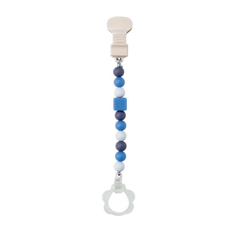 Pacifier clip (with pacifier clip) Doukidou Blue-White