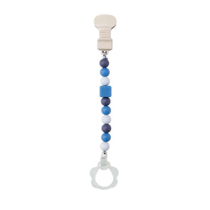 Pacifier clip (with pacifier clip) Doukidou Blue-White