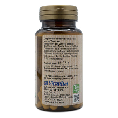Vitamin B12, 30 Vegetable Capsules. NaturTierra