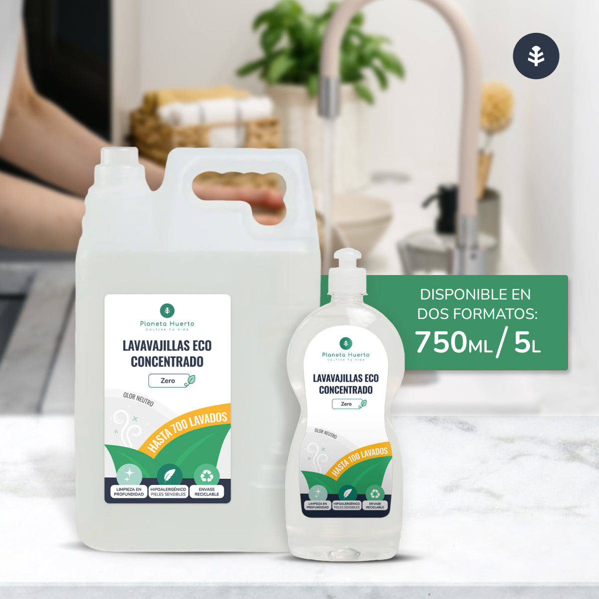 Handmatige Afwasmachine Hypoallergeen Ongeparfumeerd Eco Planeta Huerto 5l