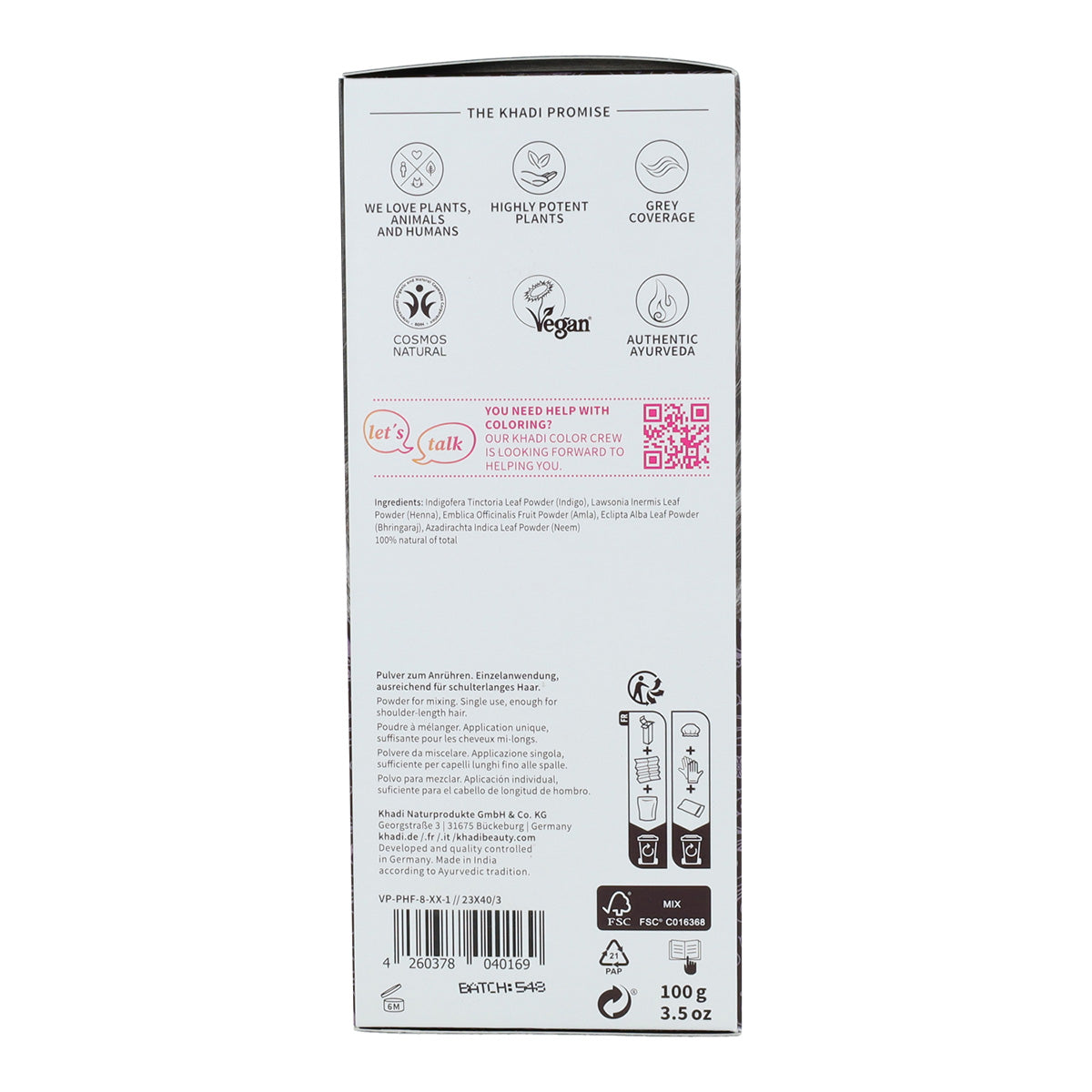 Khadi Natural Dark Brown Hair Dye 100 g