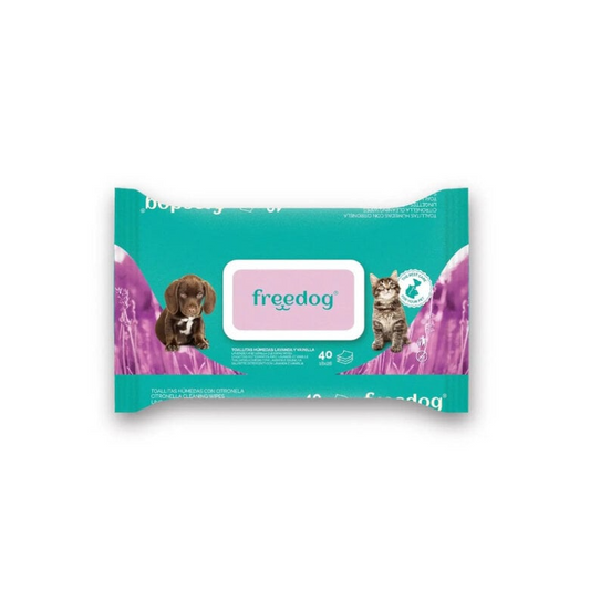 Lavender and Vanilla Wet Wipes for Dogs and Cats Freedog 40 pcs