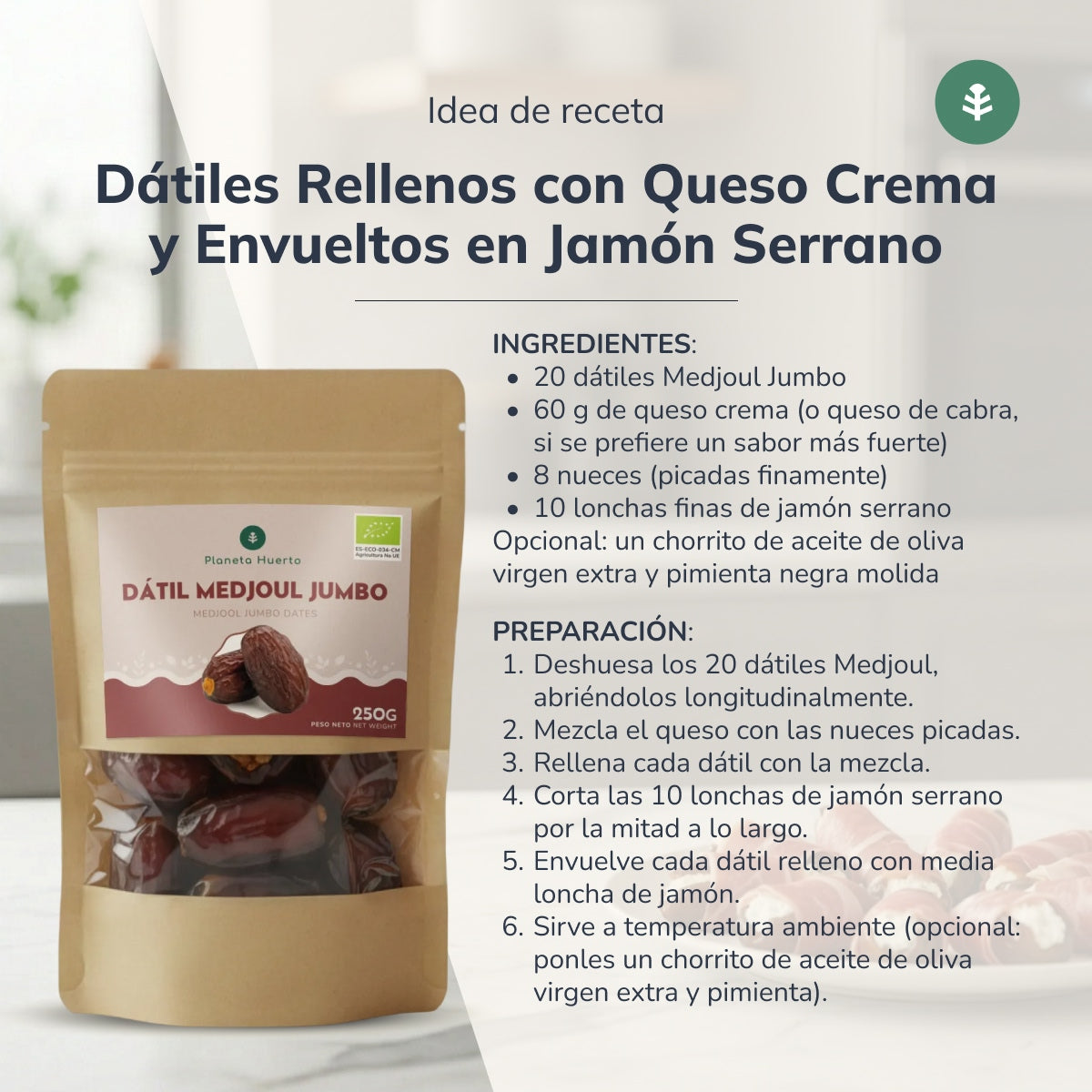 Daktyle medjoul jumbo ECO Planeta Huerto 250 g
