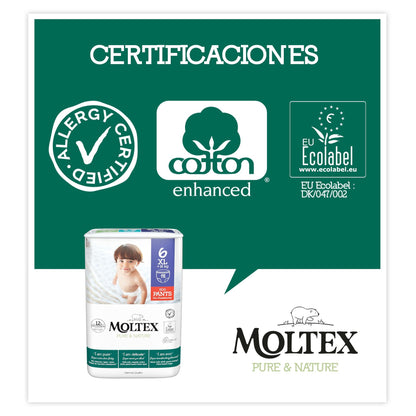 PROMOZIONE SPECIALE Pannolini Moltex Pure & Nature T6 (+14 kg), 36 pezzi