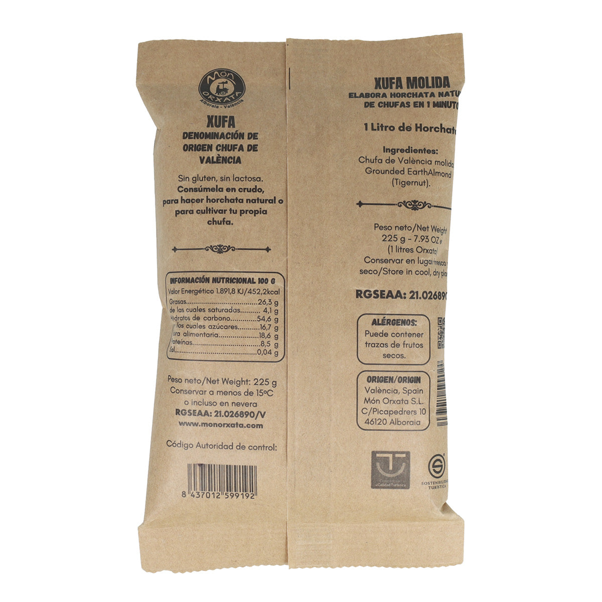 Malda tigernötter från Valencia D.O. Mon Orxata 225 g