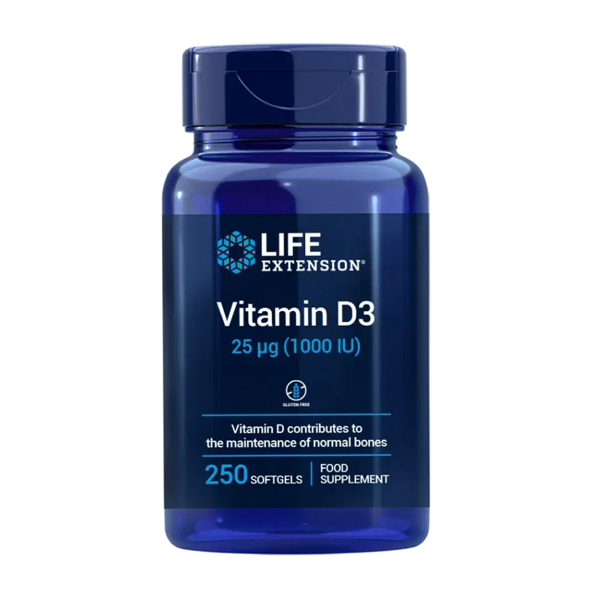Vitamine D3 1000 UI, Life Extension 250 gélules