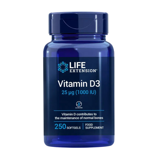 Vitamine D3 1000 UI, Life Extension 250 gélules