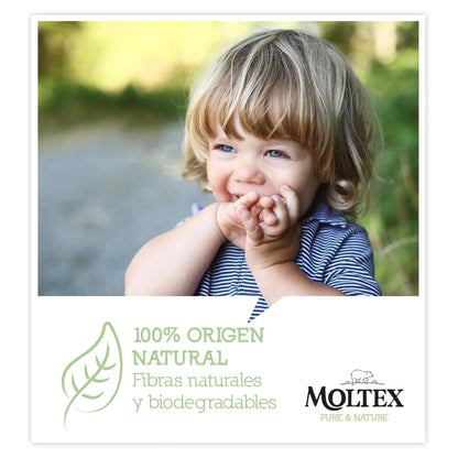 Pack of 12 x Moltex Pure & Nature Wipes 60 Units