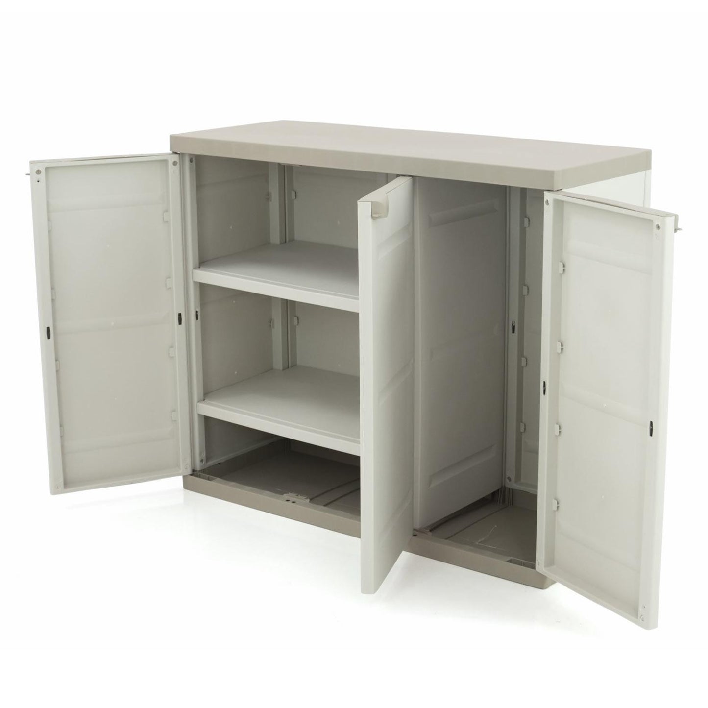 Halve kast met 3 deuren 105 cm Titanium Plastiken Beige (gereviseerd)