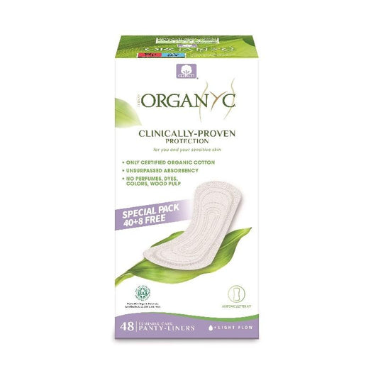 Organyc Ultra-Thin Panty Liners, 48 pcs