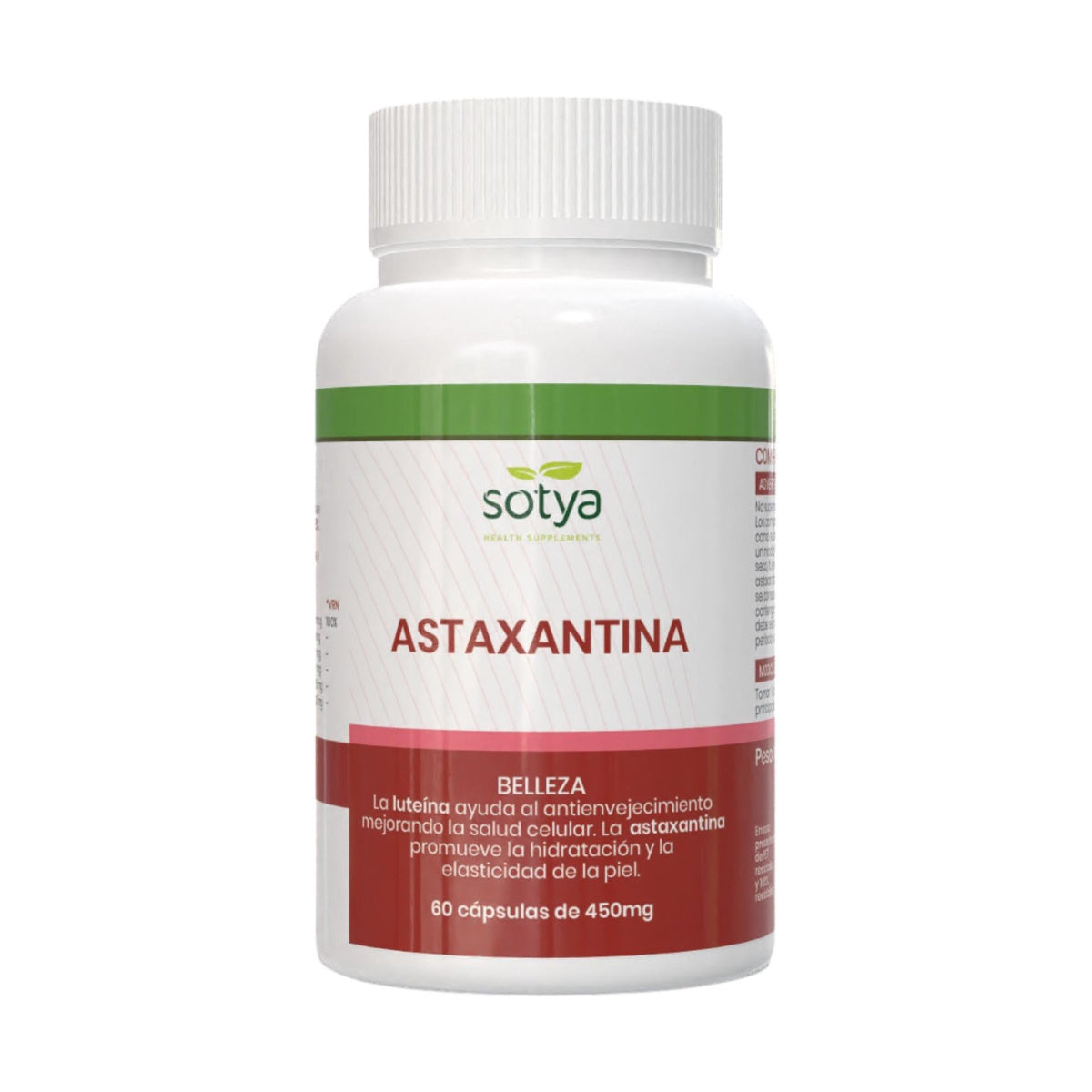 Astaxanthin, Sotya, 60 kapslar