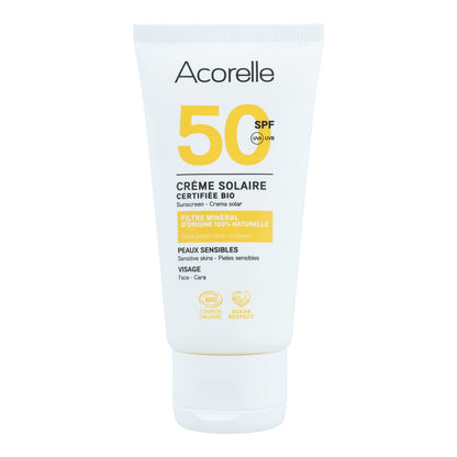 Ansikts solkräm SPF 50 Acorelle 50 ml