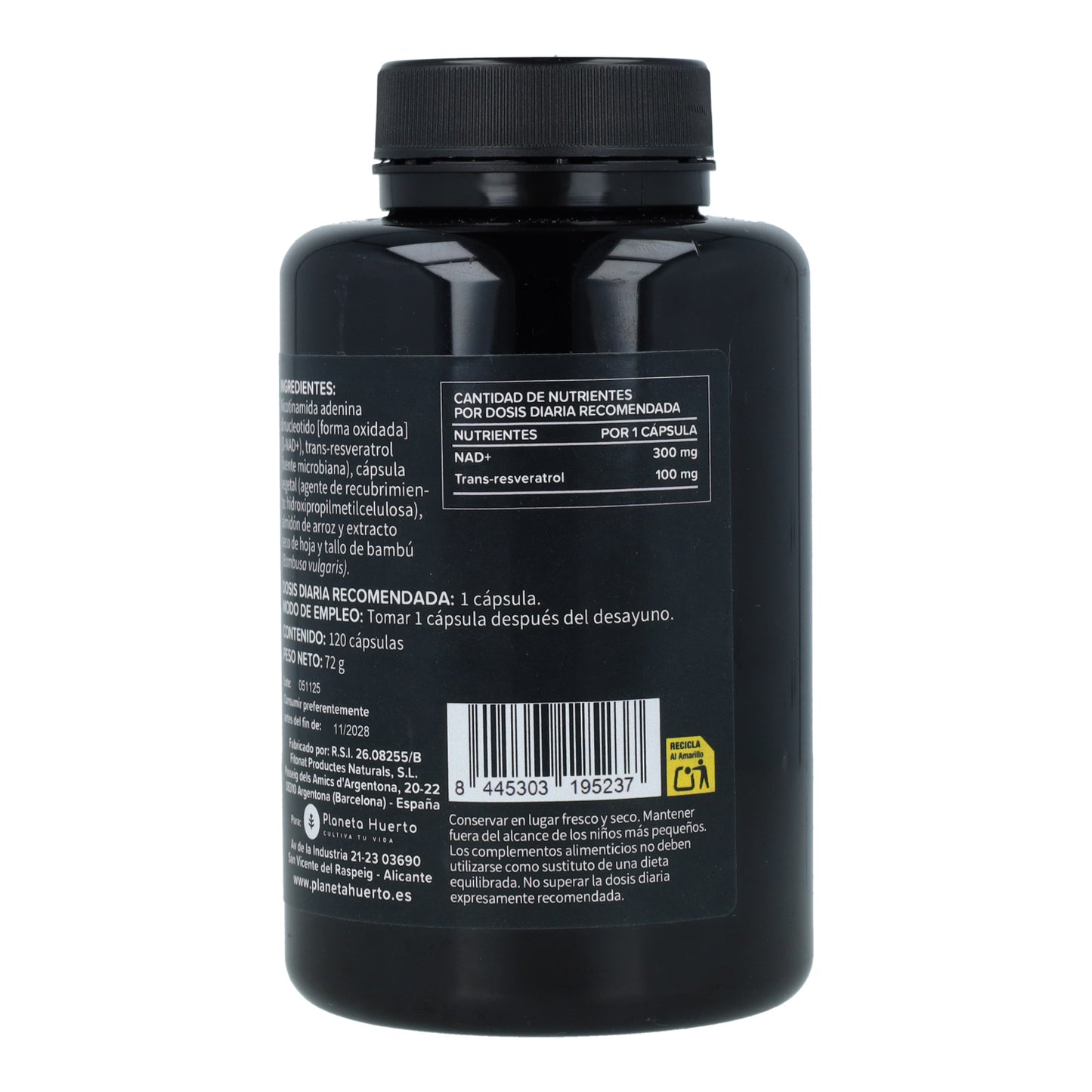 NAD+ Transresveratrol Planeta Huerto 120 capsules