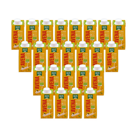 Pakket van 24 stuks haverdrank zonder toegevoegde suikers Bio NaturGreen 200 ml