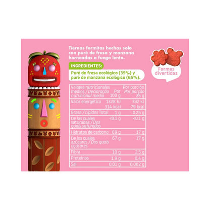 Pack 15x Snack de fresa y manzana ECO 25 g, Triboo