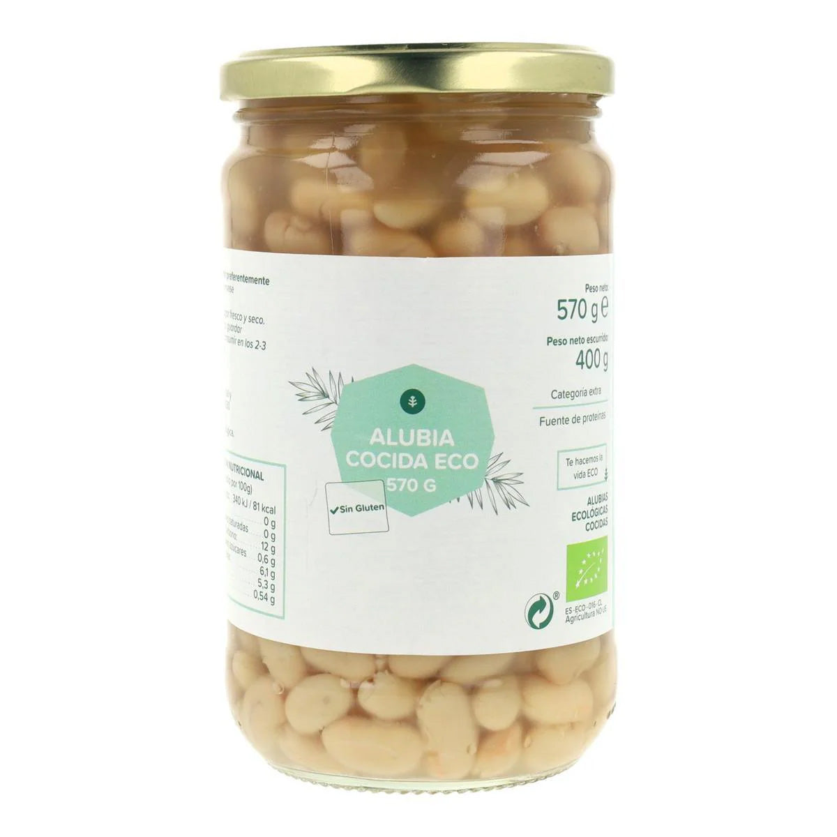 Pakket 6x gekookte bonen ECO Planeta Huerto 570 g
