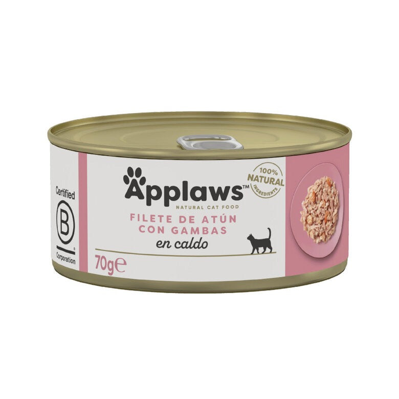 Applaws Cat Tuna and Prawns Tin 70 g Natural Grain-Free Wet Cat Food