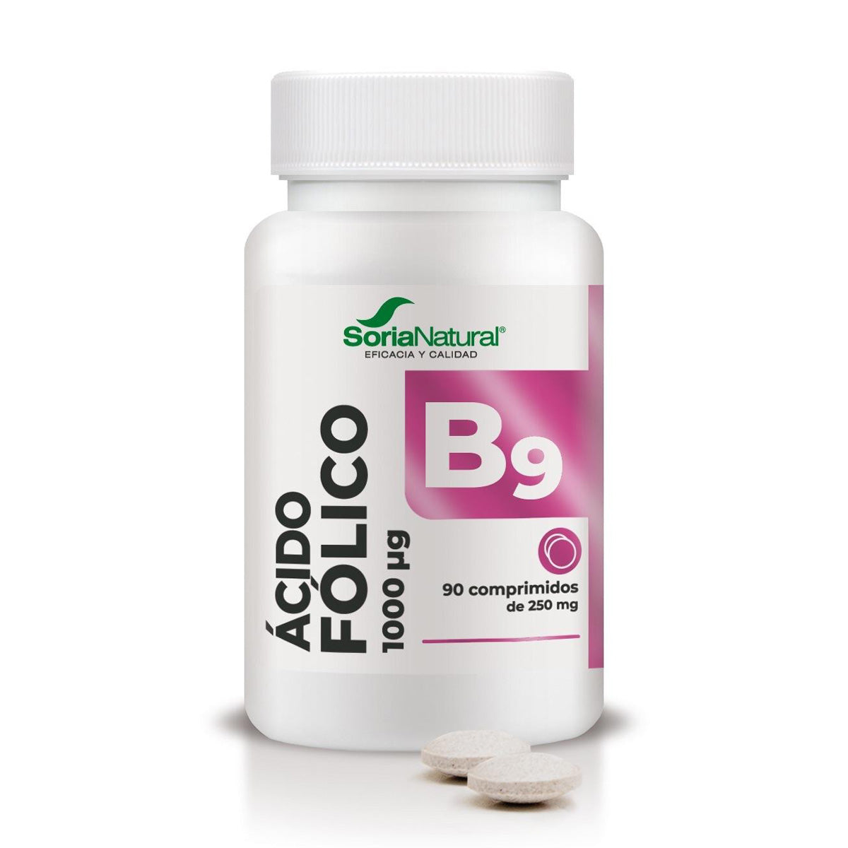 Acido folico a rilascio prolungato, Soria Natural, 90 compresse