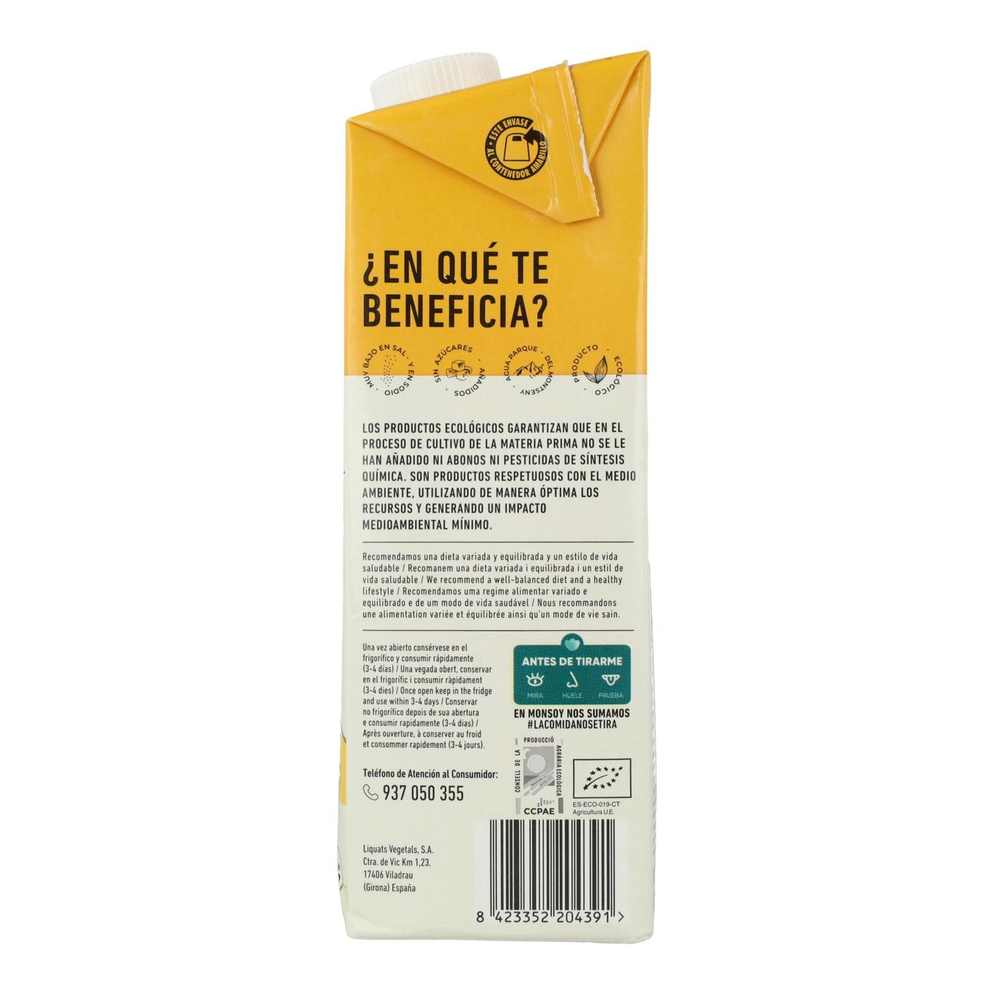 Glutenfreies Bio-Hafergetränk Monsoy 1 l