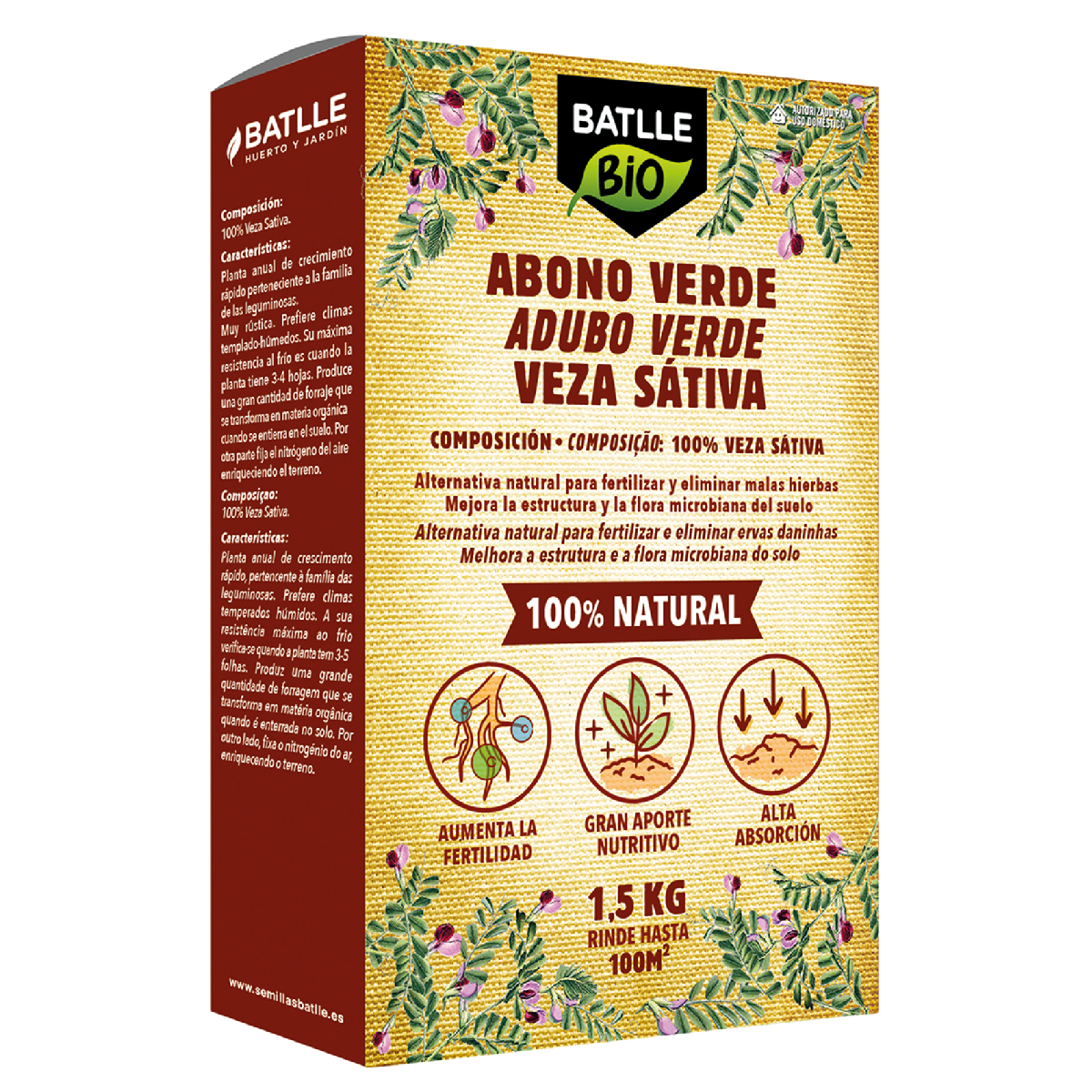 Nawozy zielone Veza sativa 1,5 kg Batlle Bio