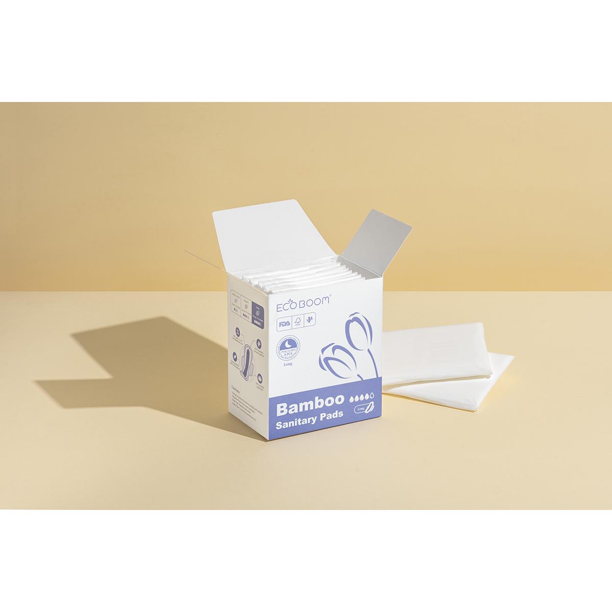 Compresse en fibre de bambou biodégradable Super Ecoboom 8 unités