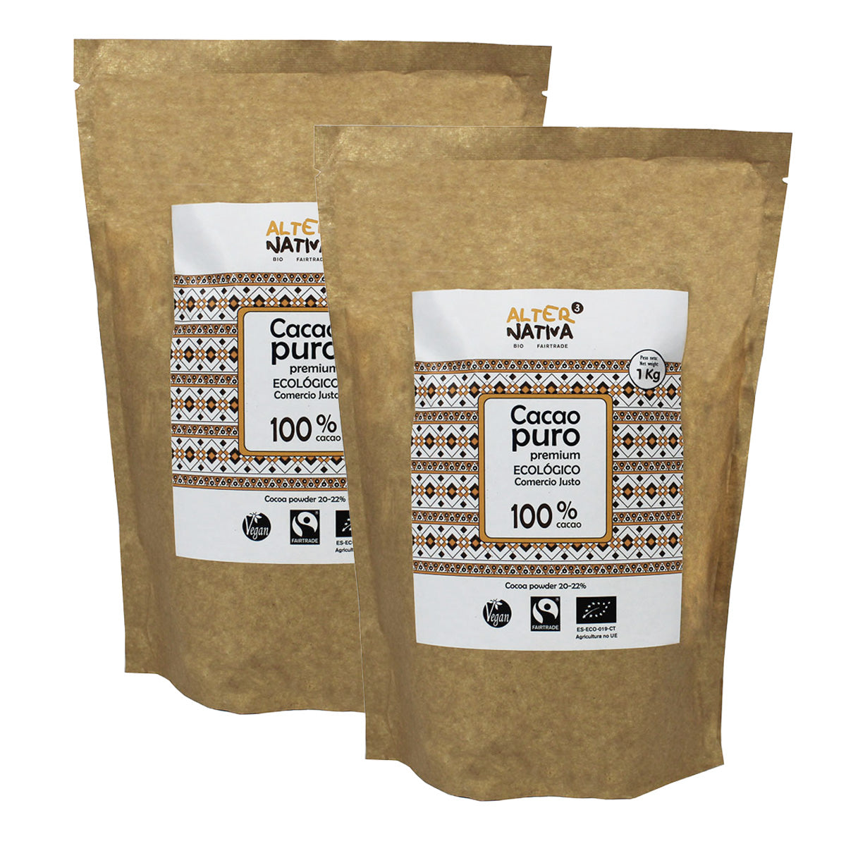 Zestaw 2x Cacao Puro Premium Bio Alternativa 1 kg