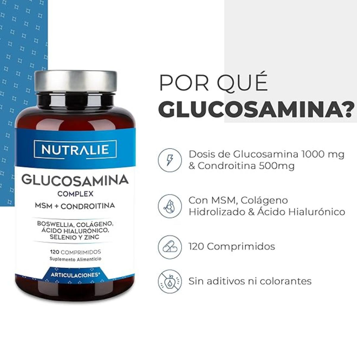 Nutralie Glukosaminkomplex + MSN + Kondroitin för lederna 120 tabletter