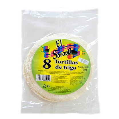 Tarwetortilla's 15 cm (8 stuks) (winkelformaat) El Sarape 170 g