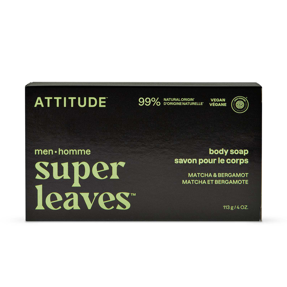 Super leaves men Matcha & Bergamot Solid Body Soap 113 g