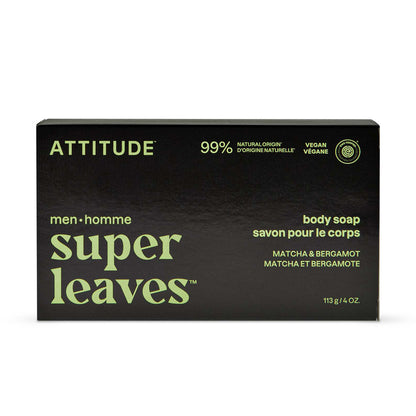 Super leaves men Matcha & Bergamot Solid Body Soap 113 g