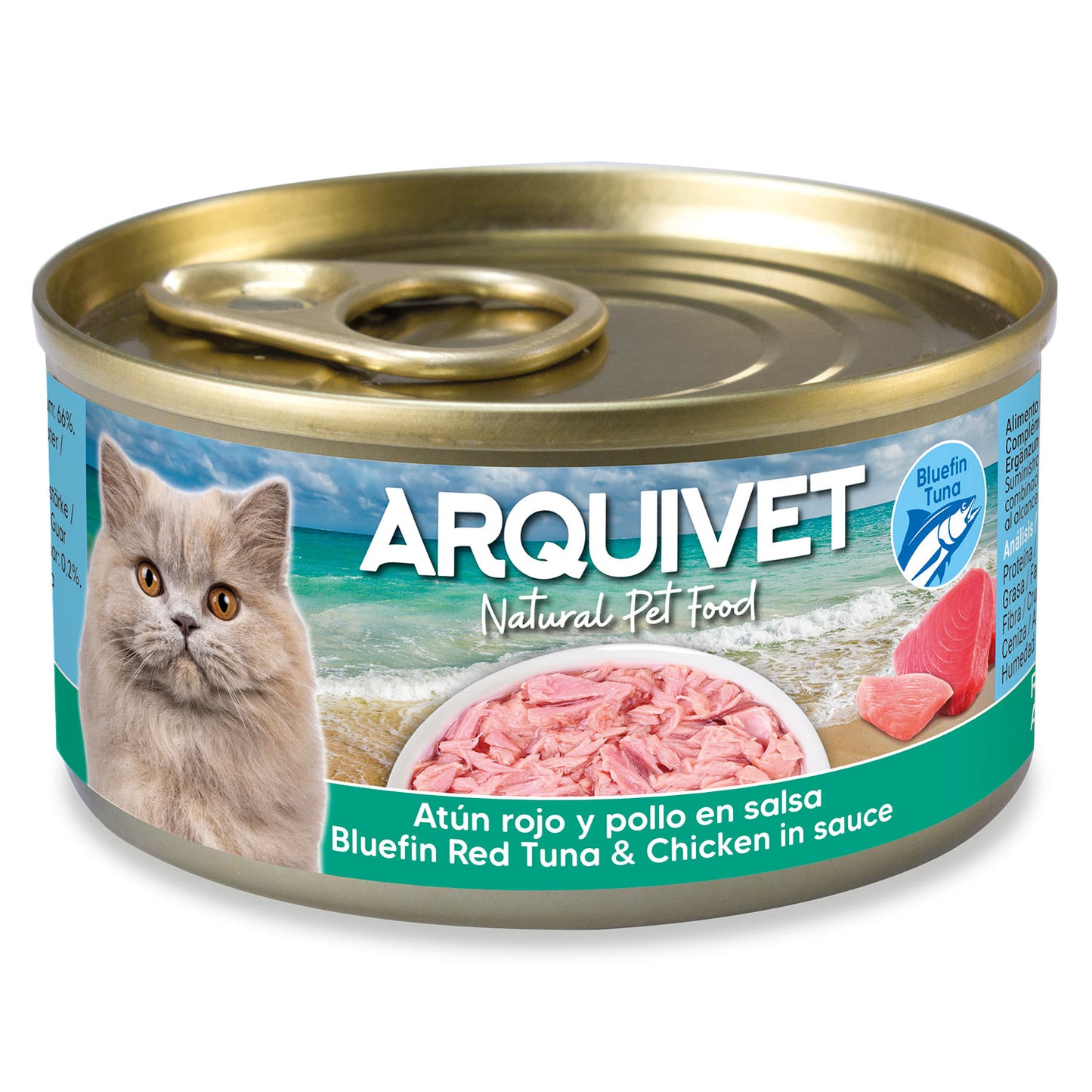 Roter Thunfisch und Huhn in Soße Arquivet 80 g Nassfutter für Katzen