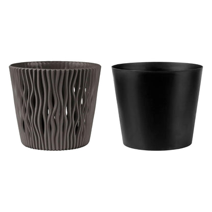 Duna-bloempot met grijs inzetstuk D 19 x 17