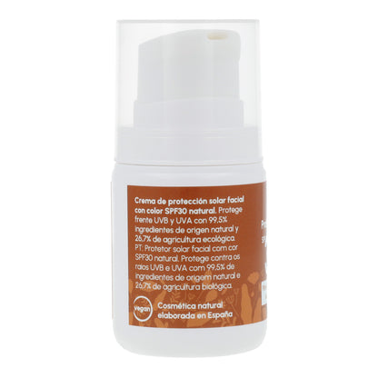 Getönte Sonnenschutzcreme für das Gesicht, 100 % mineralisch, LSF 30, Planeta Huerto, 50 ml