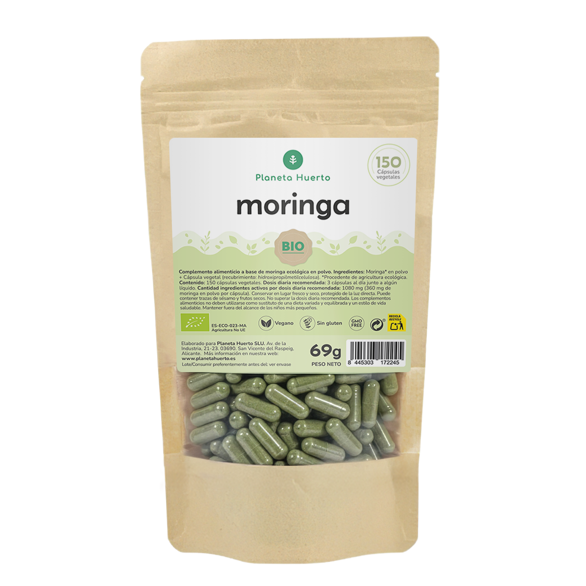Organiczna Moringa Planet Garden 150 kapsułek