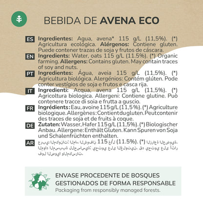 Boisson d'avoine ECO Planet Garden Boisson d'avoine 1L