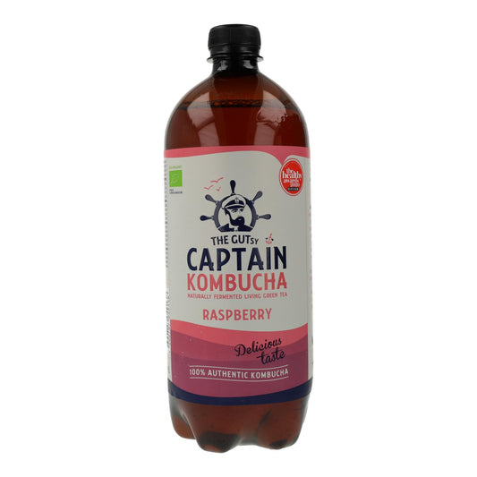 Biologische kombuchadrank met frambozensmaak Captain Kombucha 1 l