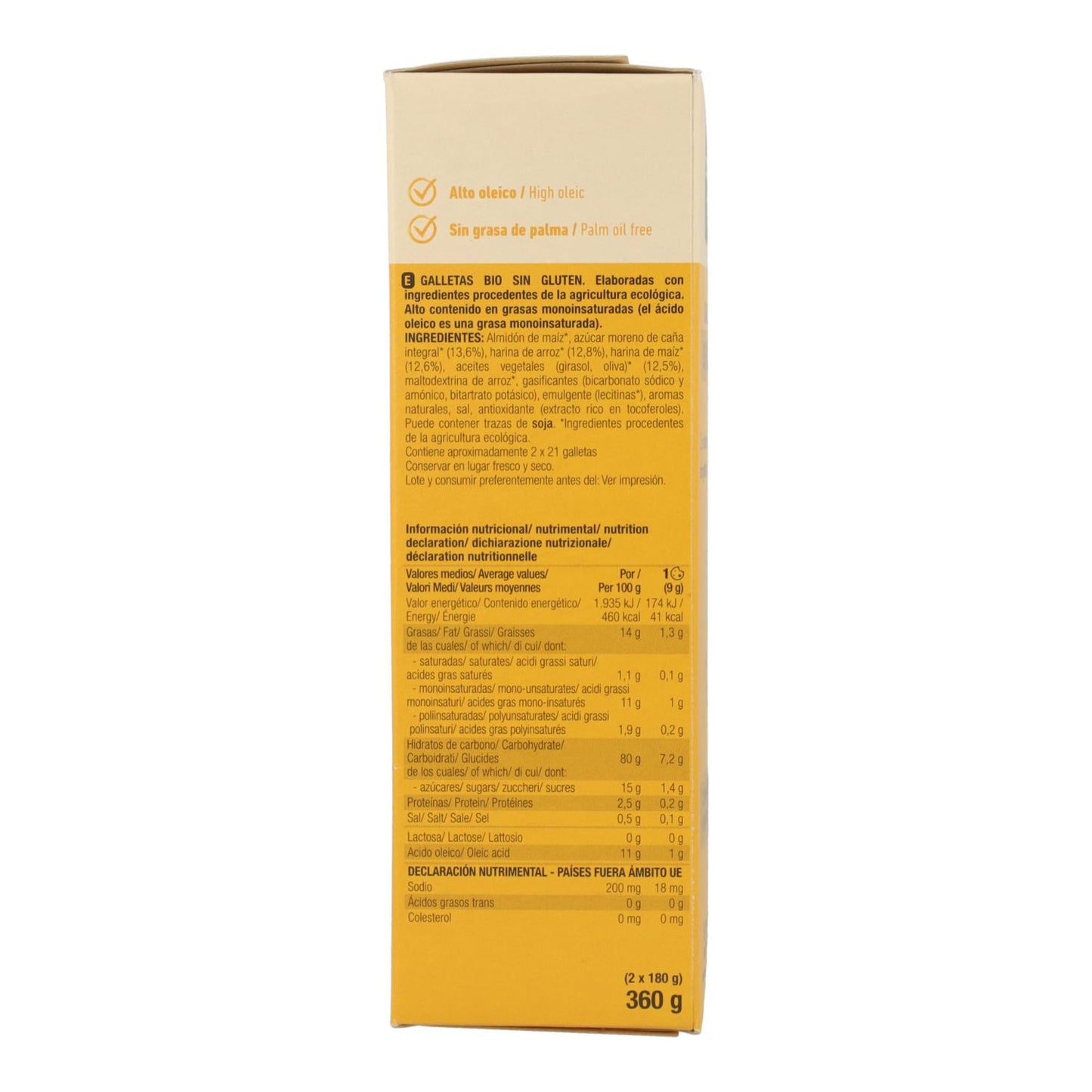 Biscotti senza glutine Bio 2P Santiveri 360 g