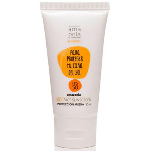 Zonnebrandcrème voor het gezicht SPF 50 Amazonia Amapola 50 ml