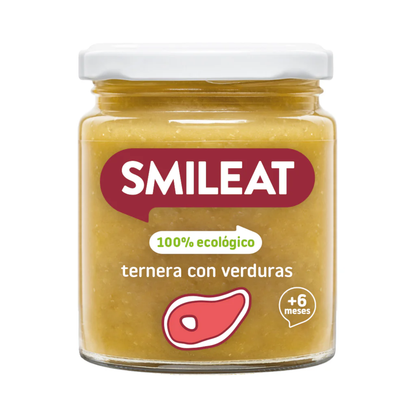 Pakket biologische vlees- en vispotjes Smileat 4 stuks van 230 g